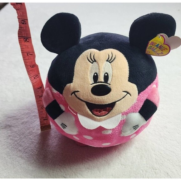 Ty Beanie Ballz Minnie Mouse Plush 10" Stuffed Animal Disney Toy has tags EUC - Picture 3 of 6